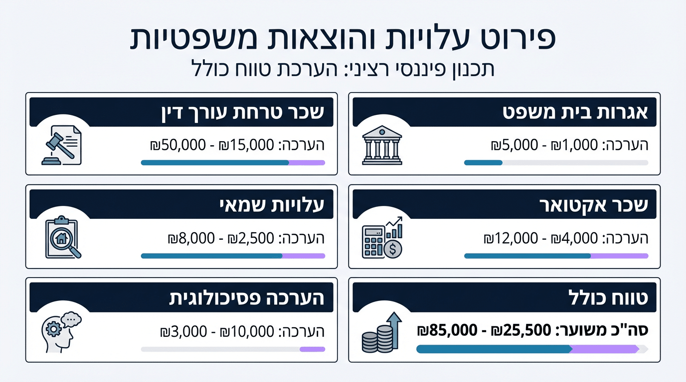 תרחיש עלויות גירושין במחלוקת