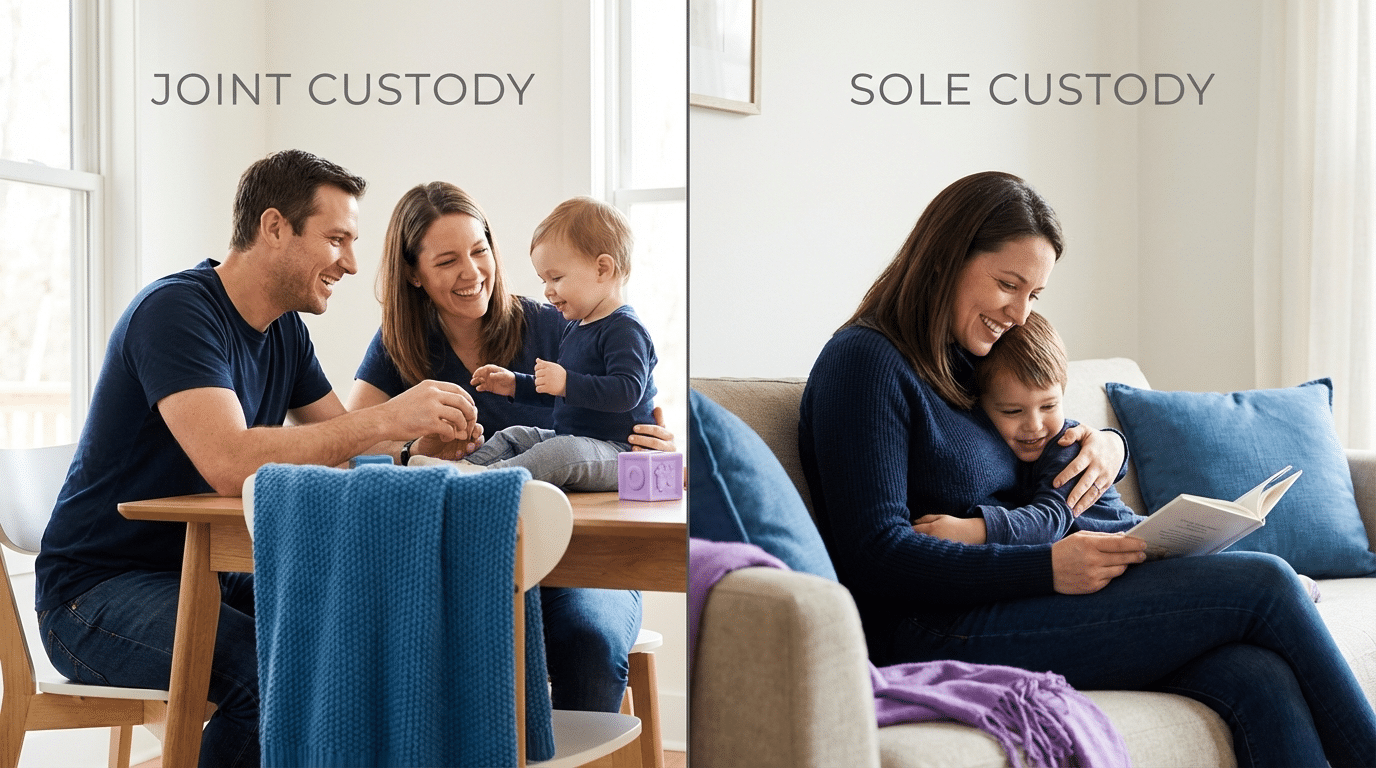 ההבדל בין משמורת משותפת למשמורת יחידנית